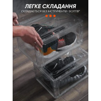 Прозорий ящик для зберігання взуття 21 × 36 × 27 см