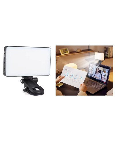 Светодиодная LED лампа для фото и видео + держатель для телефона