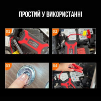 Пуско-зарядний Power Bank пристрій з компресором  Jumpstarter JX27 (99800 мАh)