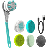 Электрическая щетка для душа с 6 насадками и USB-зарядкой