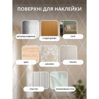 Акрилові дзеркальні самоклеючі ромби 32 шт, декор на стіну (100см х 50см)