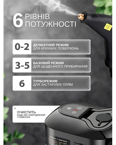Универсальный пароочиститель высокого давления 2500вт 6 насадок