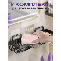 Комплект металлических навесных полок для ванной комнаты, 5 шт (угловая, мыльница, стакан)
