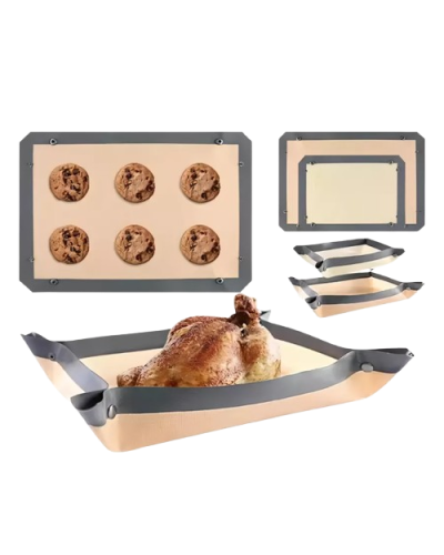Силиконовые коврики для выпечки с бортиками 2 шт 42×29,5 и 60×40