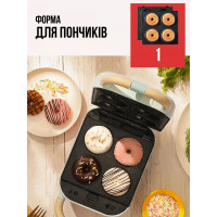 Многофункциональная вафельница 5в1 (вафли, сэндвичи, пончики, орешки и мини-пирожки в форме рыбок)