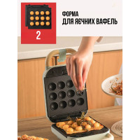 Многофункциональная вафельница 5в1 (вафли, сэндвичи, пончики, орешки и мини-пирожки в форме рыбок)