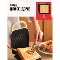 Многофункциональная вафельница 5в1 (вафли, сэндвичи, пончики, орешки и мини-пирожки в форме рыбок)