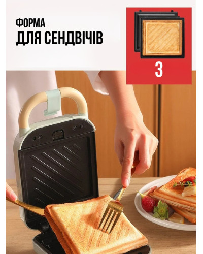 Многофункциональная вафельница 5в1 (вафли, сэндвичи, пончики, орешки и мини-пирожки в форме рыбок) Многофункциональная вафельница 5в1 (вафли, сэндвичи, пончики, орешки и мини-пирожки в форме рыбок)