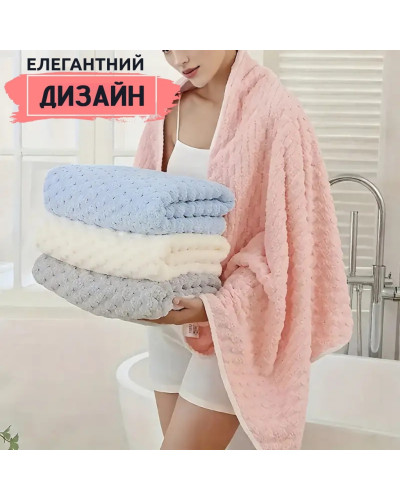 Женский банный комплект 3в1 из микрофибры (халат полотенце тюрбан) серый Женский банный комплект 3в1 из микрофибры (халат полотенце тюрбан) серый