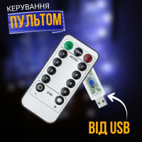 Светодиодная гирлянда “Конский хвост” с пультом управления, 5 метров 1000 LED, USB