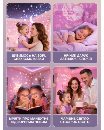 Ночник-проектор «Карусель с кроликами»
