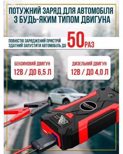 Автомобильное пусковое устройство, Power Bank 2в1 99 800 мА·ч Автомобильное пусковое устройство, Power Bank 2в1 99 800 мА·ч