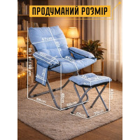 Раскладное кресло с подставкой для ног
