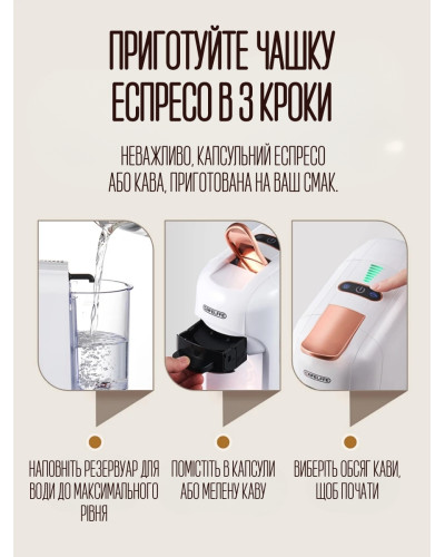 Кофемашина 5в1 для капсул и молотого кофе, капсульная кофеварка
