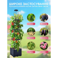 Кашпо с опорой и автополивом для растений 2 в 1 (висота 60-140см)