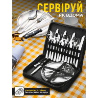 Набір посуду для пікніка на 4 особи, 20 предметів