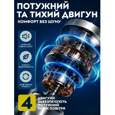 Стельовий вентилятор-люстра 2в1 з пультом дистанційного керування