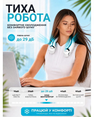 Портативний вентилятор на шию