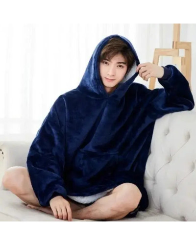 Плед с капюшоном - Huggle Hoodie (синий) (467-1021) Плед с капюшоном - Huggle Hoodie (синий) (467-1021)
