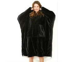 Плед із капюшоном - Huggle Hoodie (чорний) (467-1097)
