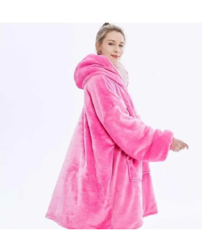Плед с капюшоном - Huggle Hoodie (розовый) (467-1098)