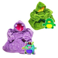 Детский плед с капюшоном и рукавами Huggle Pets Hoodie (зеленый)