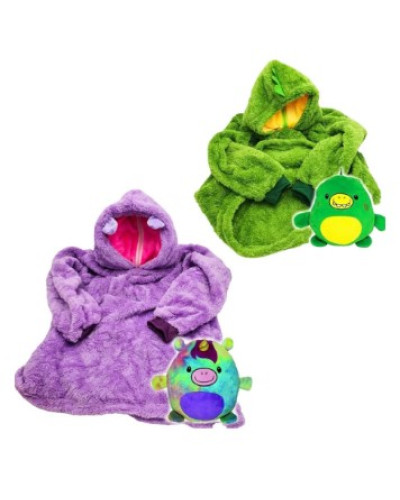 Детский плед с капюшоном и рукавами Huggle Pets Hoodie (зеленый) Детский плед с капюшоном и рукавами Huggle Pets Hoodie (зеленый)
