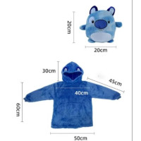 Детский плед с капюшоном и рукавами Huggle Pets Hoodie (фиолетовый)