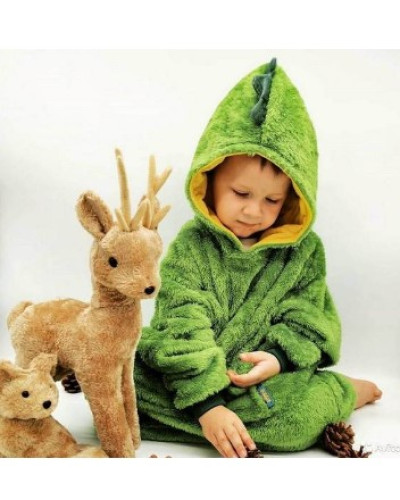 Детский плед с капюшоном и рукавами Huggle Pets Hoodie (зеленый) Детский плед с капюшоном и рукавами Huggle Pets Hoodie (зеленый)