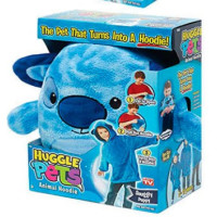 Детский плед с капюшоном и рукавами Huggle Pets Hoodie (синий)