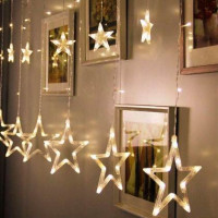 Гірлянда - штора зірки 12 предметів - Home Stars