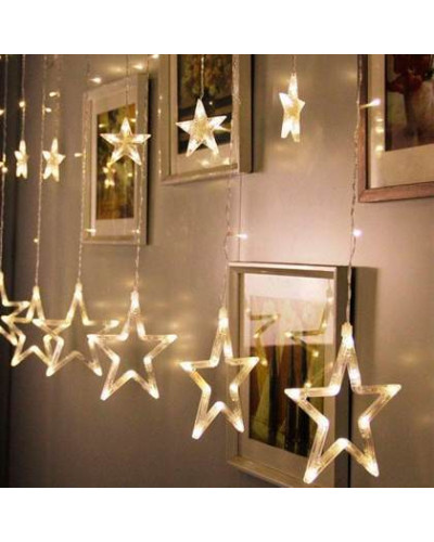 Гирлянда - штора звезды 12 предметов - Home Stars