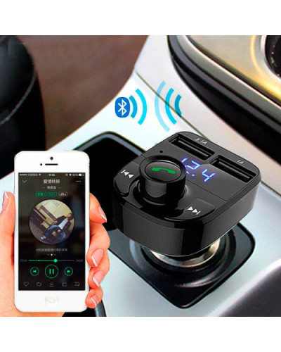 Автомобильный FM-модулятор трансмиттер с Bluetooth - Car X8 Автомобильный FM-модулятор трансмиттер с Bluetooth - Car X8