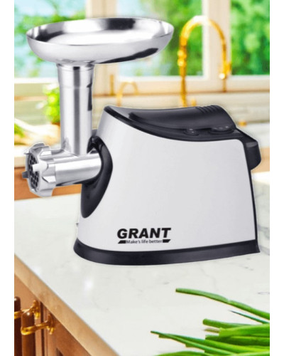 Электрическая мясорубка + насадка для сока Grant-6252 WHITE