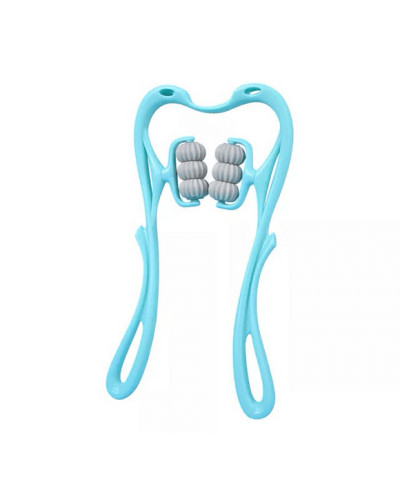 Ручной роликовый массажер 6 роликов для шеи и тела Hexiang Neck Massager