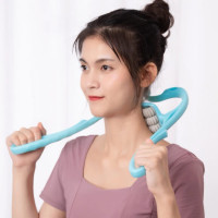 Ручной роликовый массажер 6 роликов для шеи и тела Hexiang Neck Massager