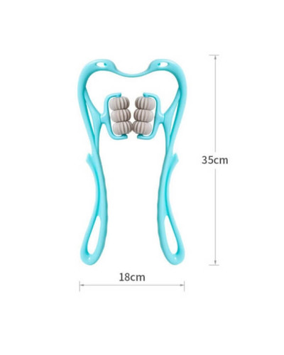 Ручной роликовый массажер 6 роликов для шеи и тела Hexiang Neck Massager
