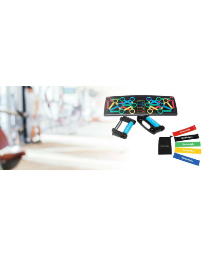 Доска с отжимающими упорами - Push Up Rack Board + подарок Фитнес резинки - Esonstyle