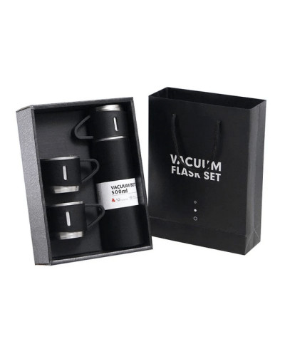 Подарунковий набір термос із 3 чашками - Vacuum flask set - Vacuum flask set Подарунковий набір термос із 3 чашками - Vacuum flask set - Vacuum flask set