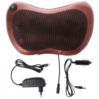 Масажна подушка Massage Pillow для голови, шиї, попереку та стоп роликовий масажер для дому та автомобіля по 4 ролика