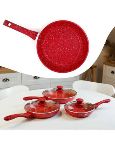 Набір сковорідок з антипригарним покриттям Top Kitchen TK-00092 Набір сковорідок з антипригарним покриттям Top Kitchen TK-00092