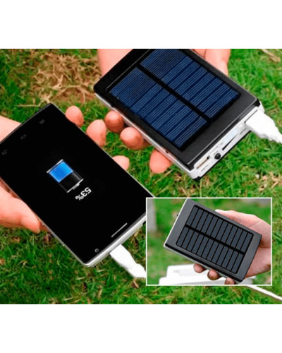 Павербанк на сонячних батареях + LED панель 15000 mAh (90000 mAh)