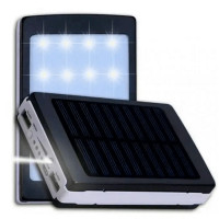 Павербанк на сонячних батареях + LED панель 15000 mAh (90000 mAh)