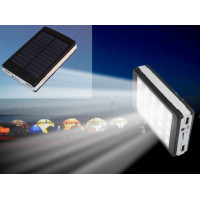 Павербанк на сонячних батареях + LED панель 15000 mAh (90000 mAh)