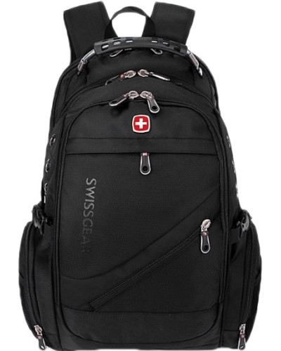 Ультрапрочный городской рюкзак Swissgear водоотталкивающий с USB-портом и аудиопортом AUX с Часами в комплекте Ультрапрочный городской рюкзак Swissgear водоотталкивающий с USB-портом и аудиопортом AUX с Часами в комплекте