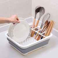 Портативна складна сушарка для посуду Collapsible Drying, з силикону та пластику