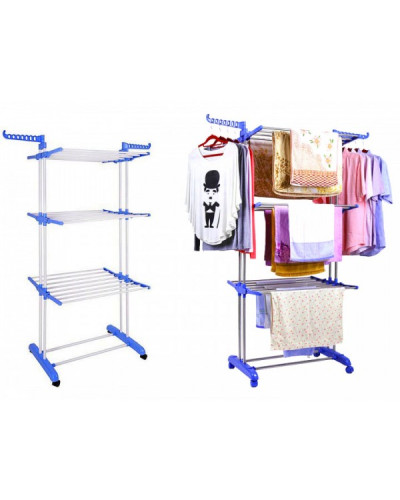 Підлогова сушарка для білизни - 3 Tiers Garment Rack + Відпарювач для одягу - Аврора A7