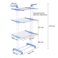Підлогова сушарка для білизни - 3 Tiers Garment Rack + Відпарювач для одягу - Аврора A7
