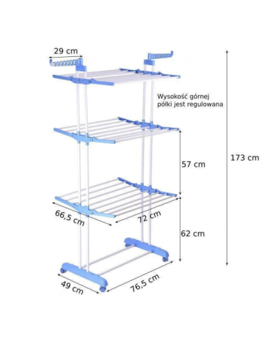 Підлогова сушарка для білизни - 3 Tiers Garment Rack + Відпарювач для одягу - Аврора A7