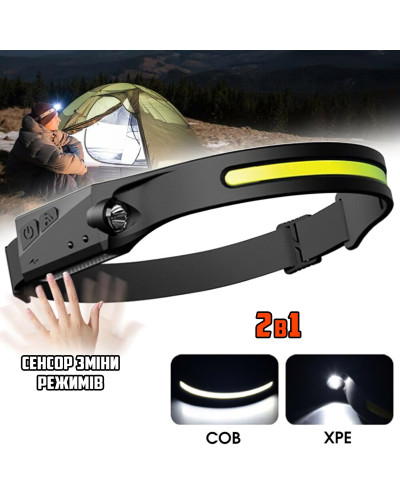 Сенсорный налобный фонарь BL-G28-XPE+COB Сенсорный налобный фонарь BL-G28-XPE+COB